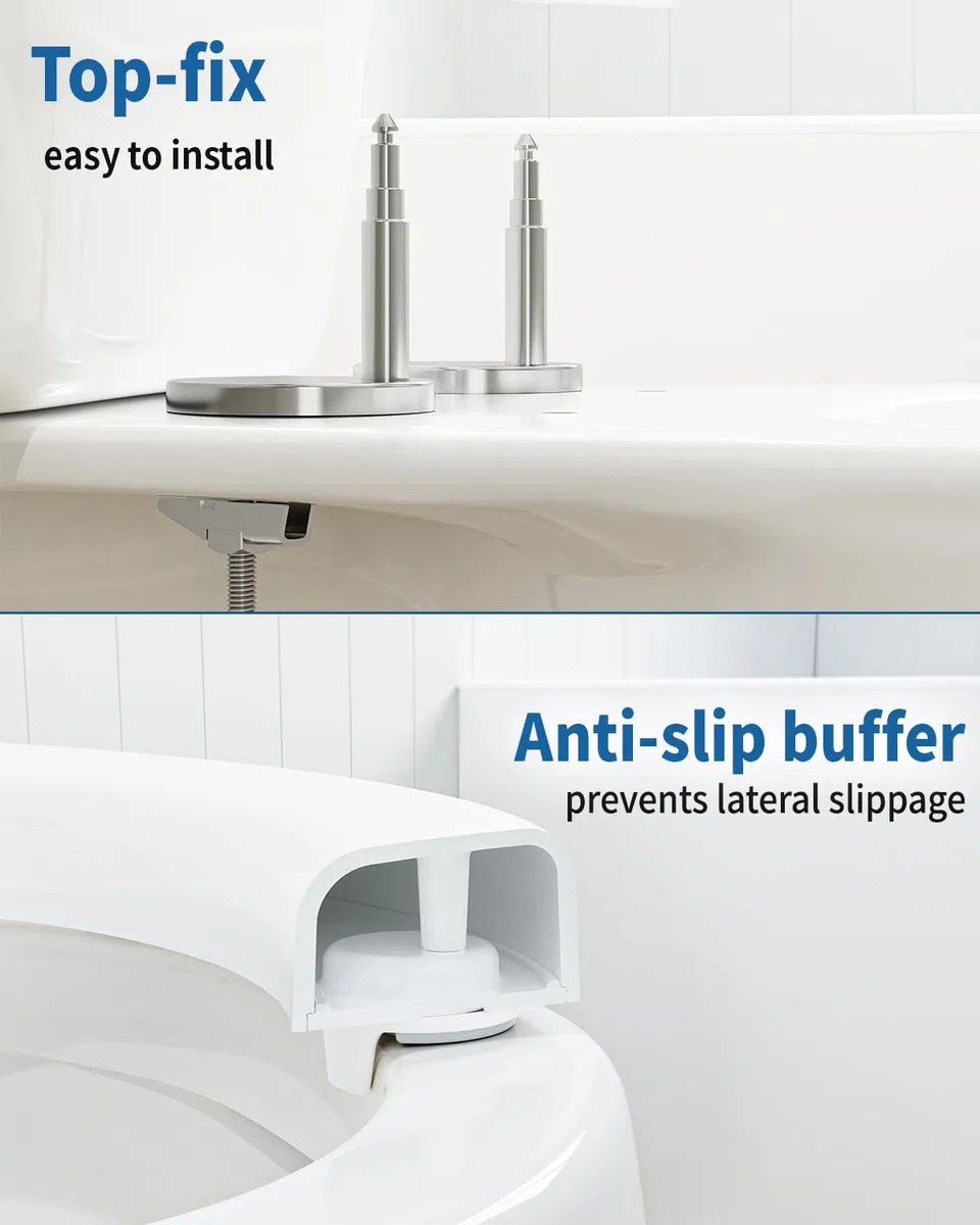 SAMODRA Toilettensitzerhöher 5cm mit Bidet - Befestigung von oben