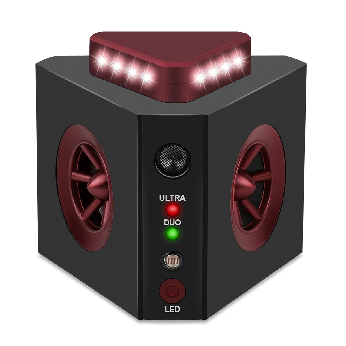 Loraffe - 4-in-1 Ultraschall-Nagetiervertreiber, Schädlingsbekämpfung, Mäuseblocker, Rattenabschreckung, Beseitigung von Mäusen mit Ultraschallimpuls, LED-Taschenlampen mit Sound