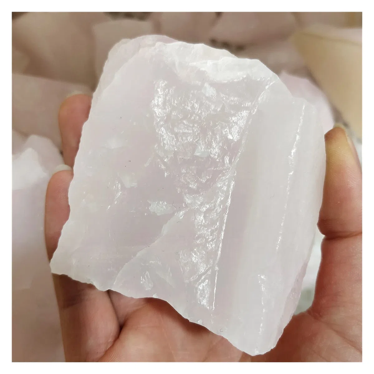 Natürlicher roher rosafarbener Calcit-Kristall-Rohstein-Mineralproben-Rosen-Dekor-ursprüngliche Quarz-Massenquarz-Steine Voller Textur (Size : 1kg in Bulk)