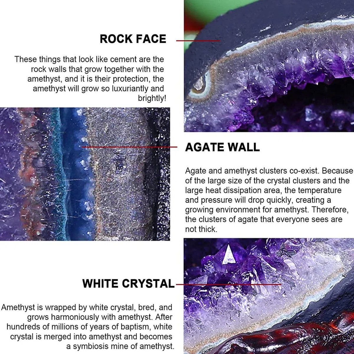Natürlicher Amethyst-Kristall-Cluster Bergkristall-Quarz-Cluster-Amethyst-Edelstein-Exemplar Rohe Druzy-Geode-Quarz-Stein-Figur for Reiki-Heimdekoration, 1 kg Voller Textur (Size : 1.7kg)