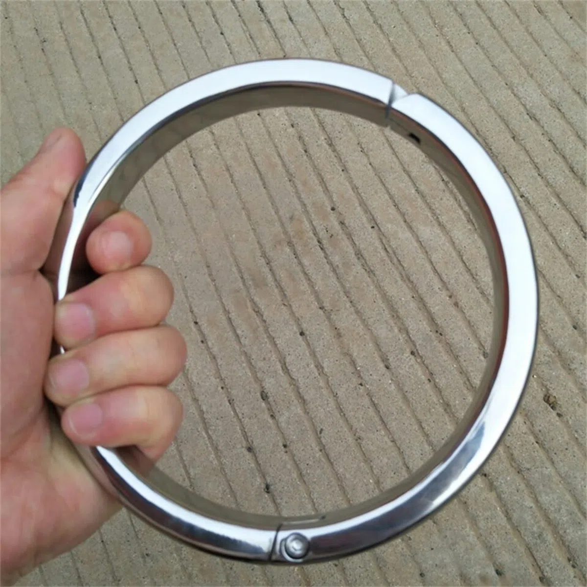 Schwer Halsfessel Edelstahl Sex Halsbänder Abschließbar, Bdsm Metall Collar Halsband Sklaven Kragen Folter SM Bondage Restraint Spiel Fetisch Sexspielzuege für Männer Frauen(A)
