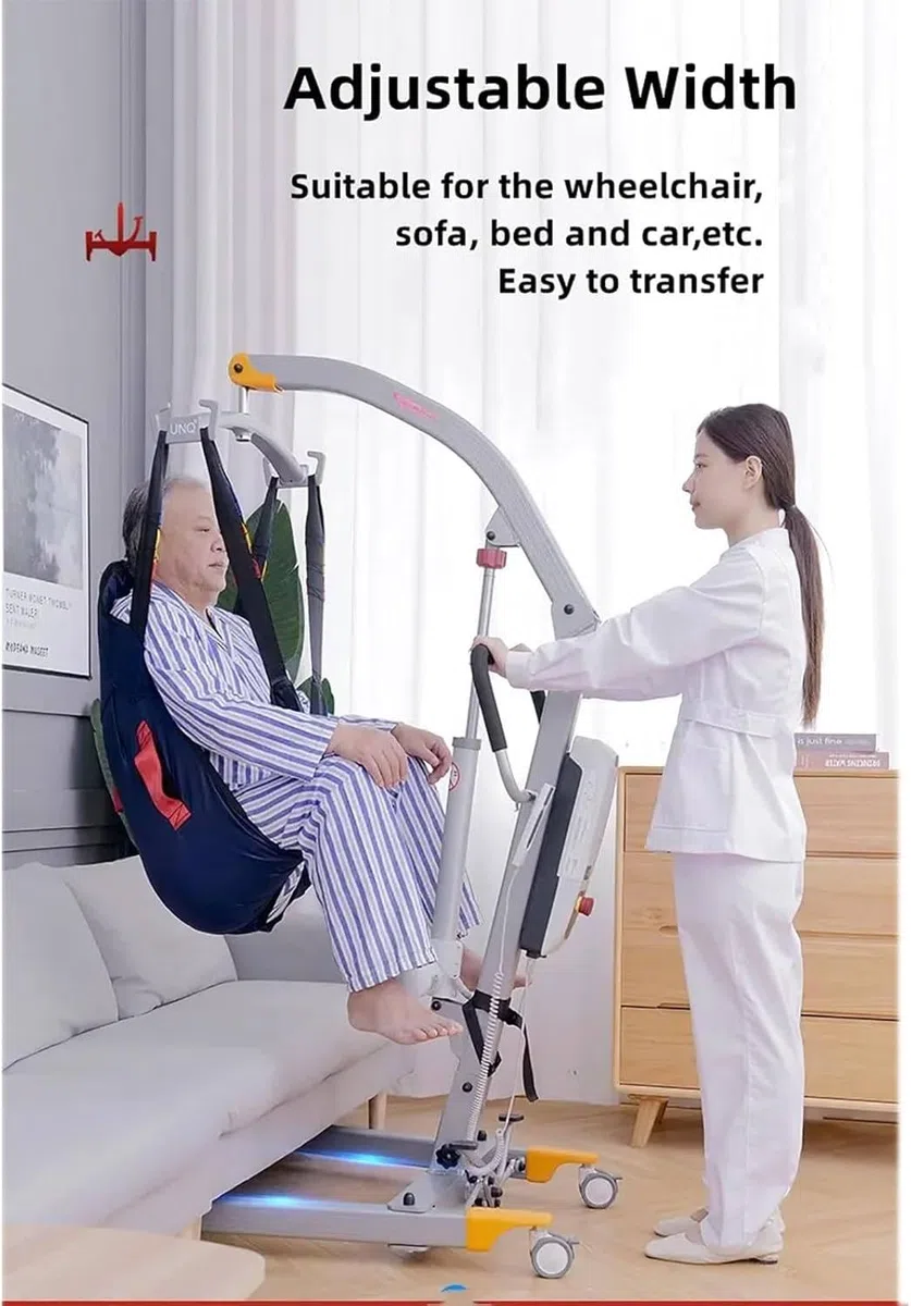 Zusammenklappbarer Patientenlifter, Hochleistungs-Elektro-Hydraulik-KöRpertransfer, Hochleistungs-Patientenliftschlinge Aus GanzköRpernetz, für Die HäUsliche Pflege, GewichtskapazitäT 400 Lb