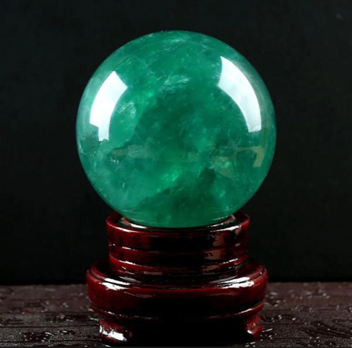 Kristallkugel, 3,9", natürliche dekorative Kugel mit Ständer, Feng Shui Stein Edelsteinkugel Meditation Hexerei(3.9"(10cm))