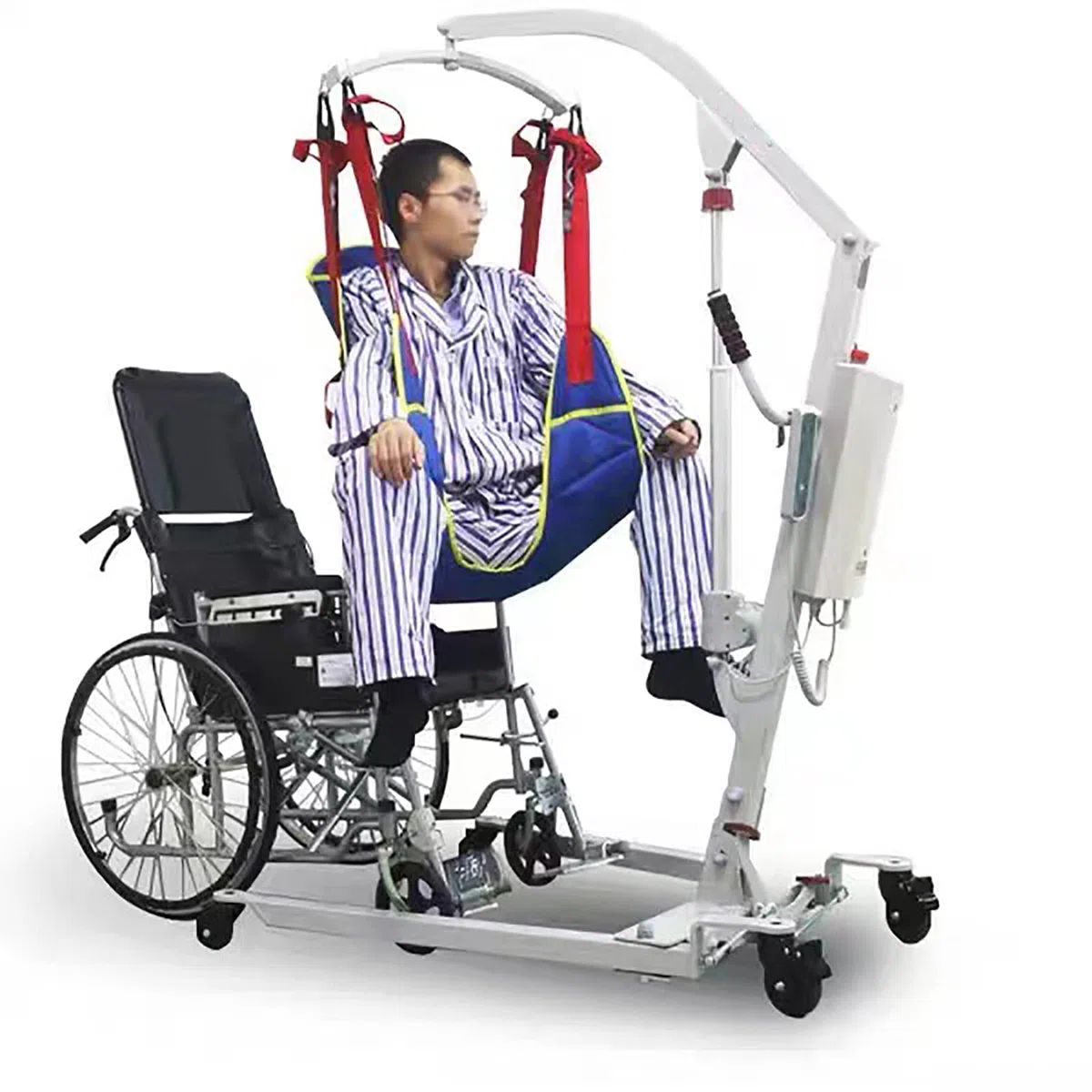 Patientenlifter, Schwerer Elektrischer Klappbarer Manueller Hydraulischer Körpertransfer Mit Leisen Bremsrädern, Für Das Heben Von Menschen Mit Behinderungen Über Kurze Strecken