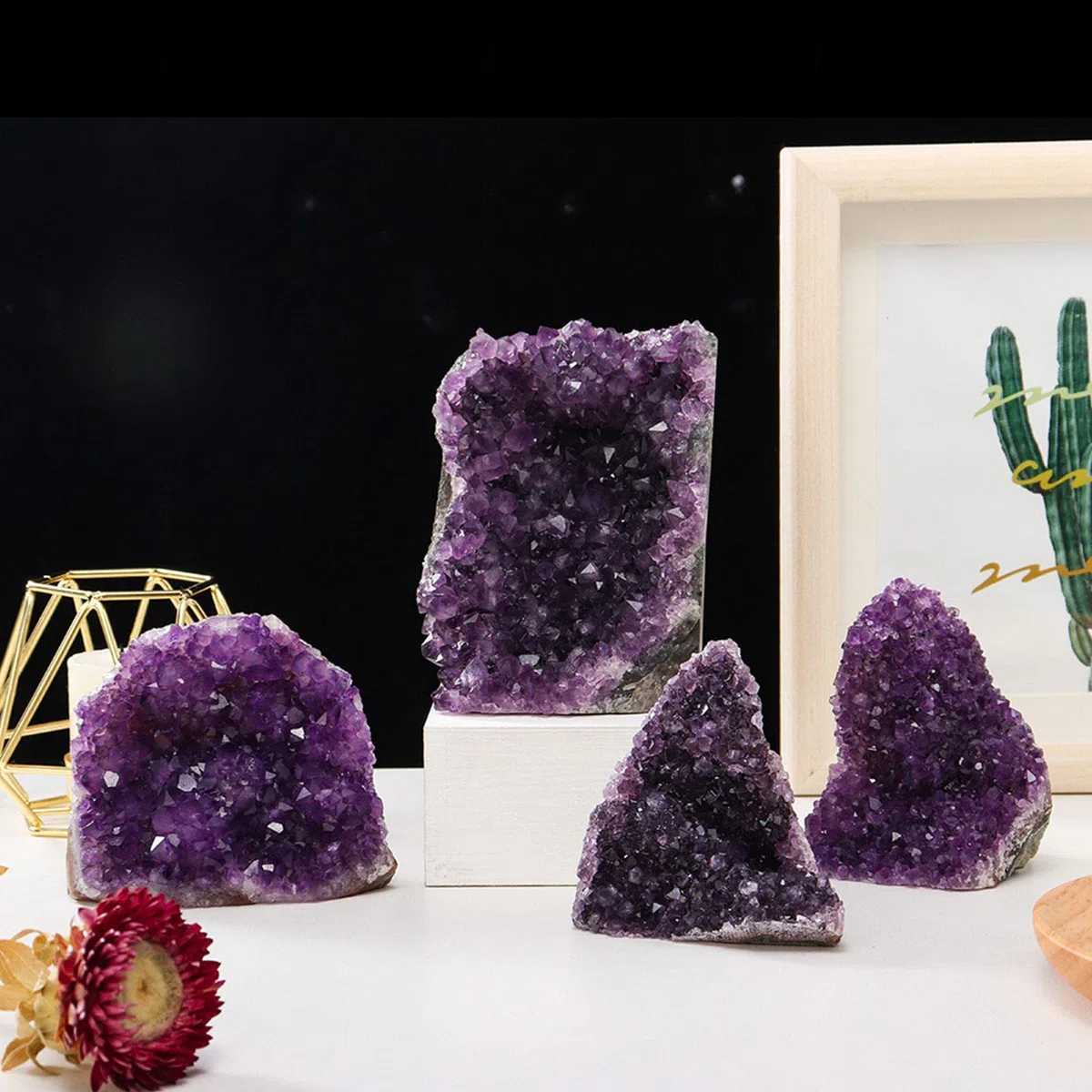 Natürlicher Amethyst-Kristall-Cluster Bergkristall-Quarz-Cluster-Amethyst-Edelstein-Exemplar Rohe Druzy-Geode-Quarz-Stein-Figur for Reiki-Heimdekoration, 1 kg Voller Textur (Size : 1.7kg)