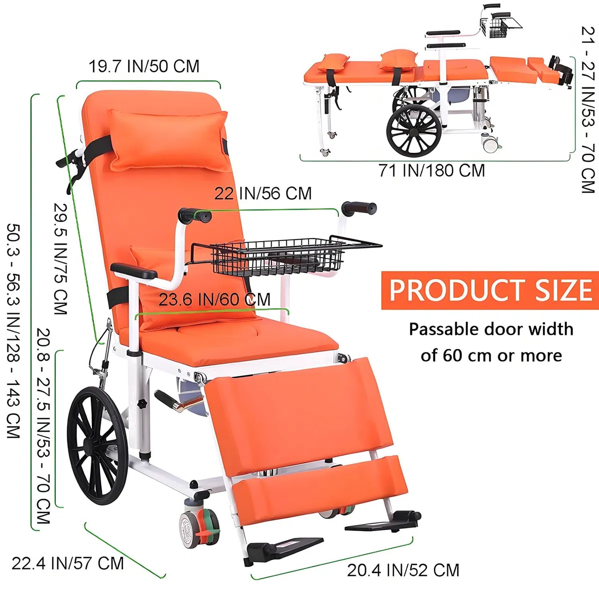 Hydraulischer Patientenlift-Transferstuhl für Zuhause, mit Esstisch, 180 kg Tragkraft, Transferliftstuhl zum Badezimmer für Senioren mit Behinderung, für Transfers von Betten, Sofas, Toiletten