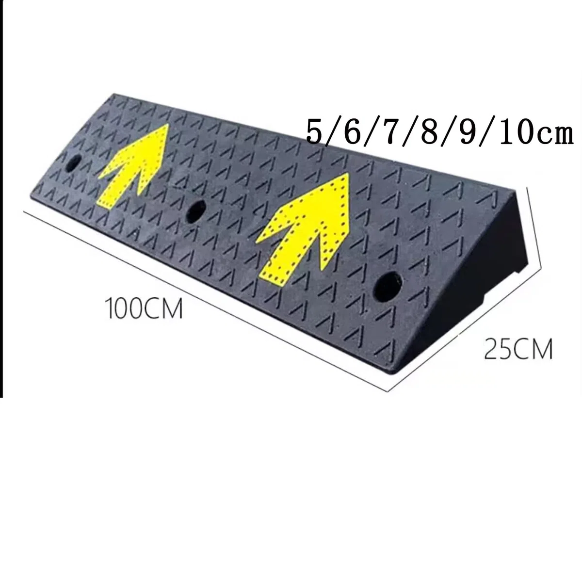 Schwellenrampen Aus Gummi – Tragbare Autorampen, Schwellenrampen Aus Schwarzem PVC-Kunststoff, Robuste Gummirampen Für Rollstühle, Wohnwagen Und Wohnmobile(100x25x10cm)