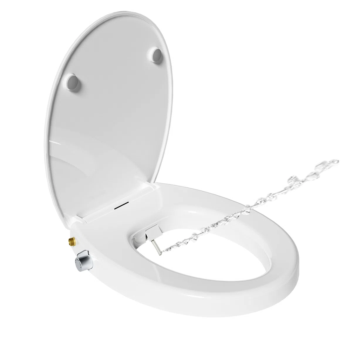 SAMODRA Toilettensitzerhöher 5cm mit Bidet - Befestigung von oben