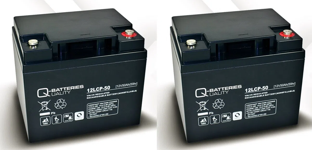 Ersatzakku für Shoprider Arthus 2 St. Q-Batteries 12LCP-50 12V - 50Ah Blei Akku Zyklentyp AGM VRLA