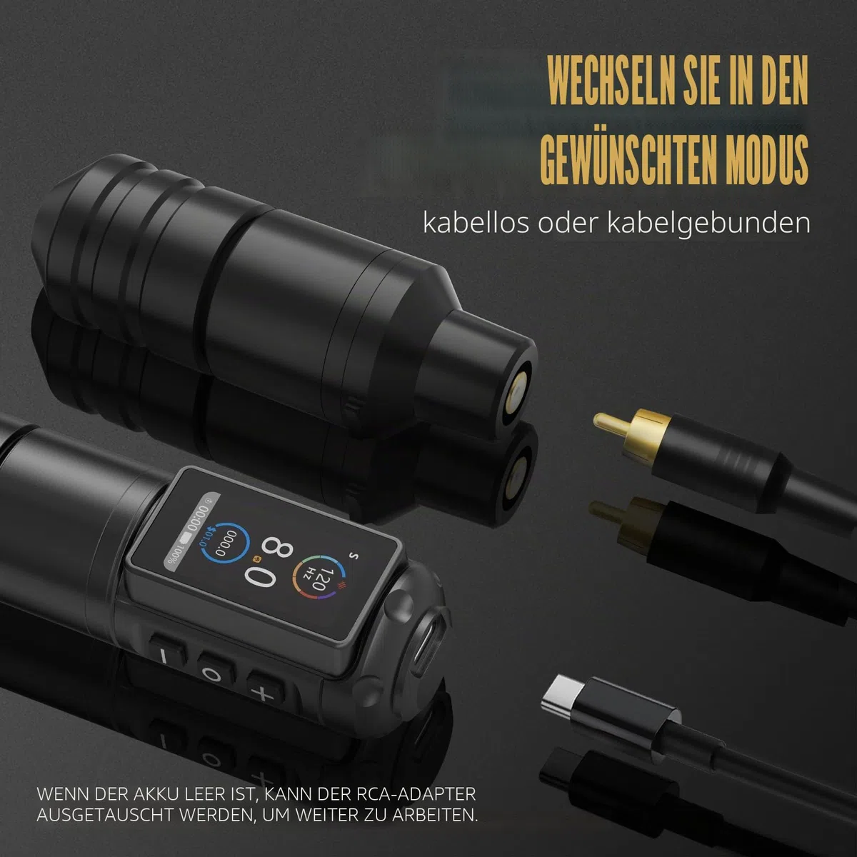 Ambition Ninja Pro Tattoo Maschine Dual 2000mAh Akku