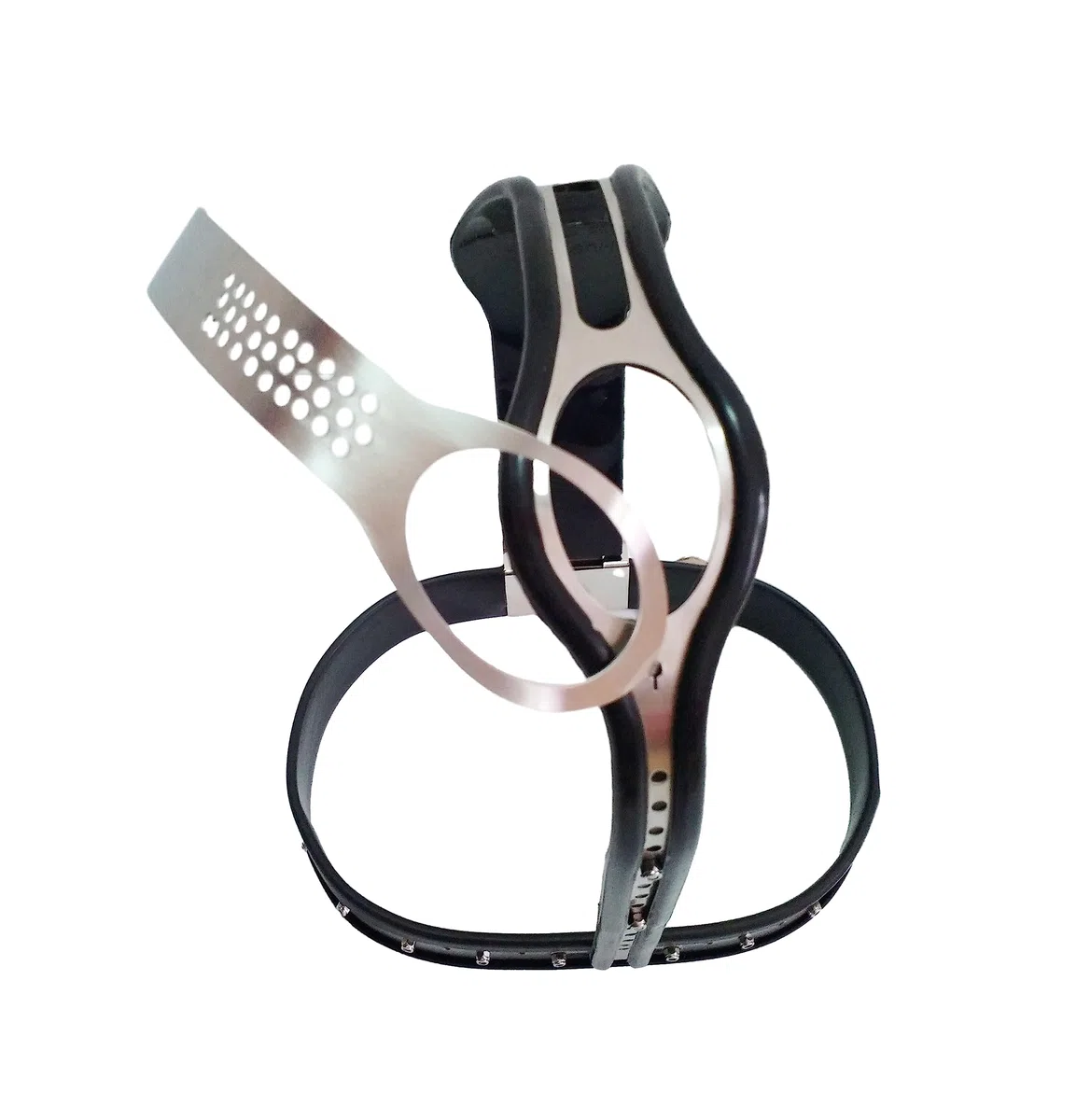 Damen Keuschheitsgürtel Mit Anal Und Vaginalplugs 304 Edelstahl Material Chastity Belt Für Damen Extrem SM Keuschheitsschloss Aus Metall Sex Sexspielzeug Set Für Paare,130/140CM