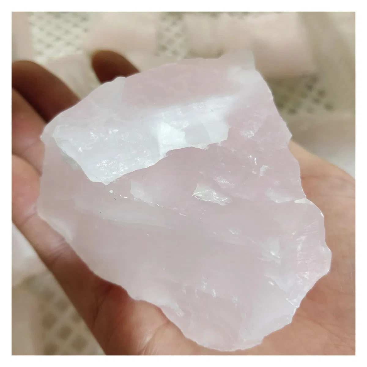 Natürlicher roher rosafarbener Calcit-Kristall-Rohstein-Mineralproben-Rosen-Dekor-ursprüngliche Quarz-Massenquarz-Steine Voller Textur (Size : 1kg in Bulk)
