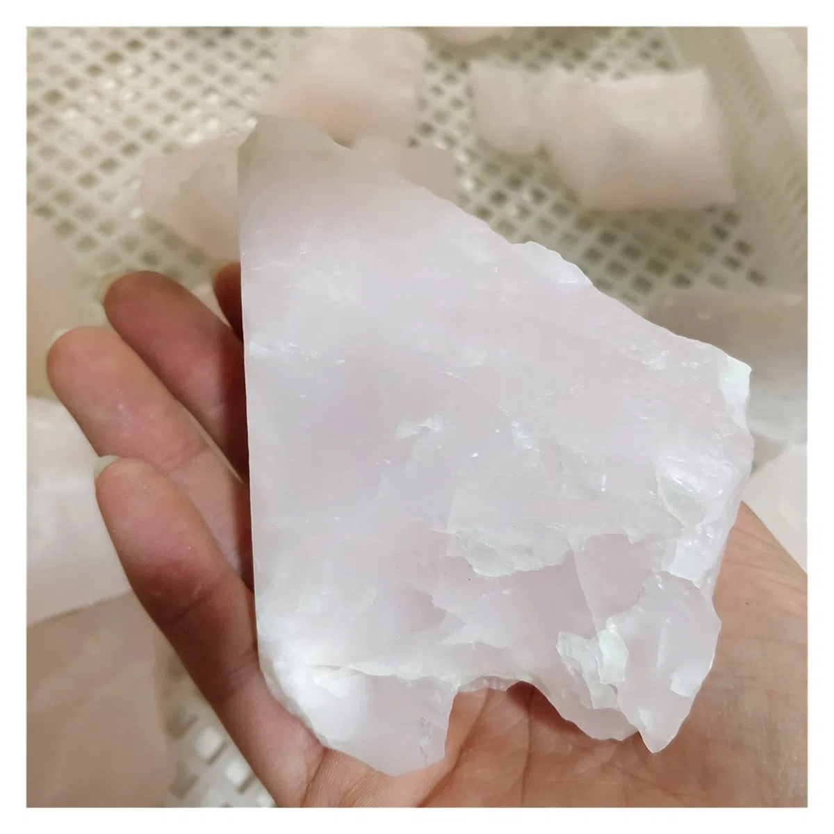 Natürlicher roher rosafarbener Calcit-Kristall-Rohstein-Mineralproben-Rosen-Dekor-ursprüngliche Quarz-Massenquarz-Steine Voller Textur (Size : 1kg in Bulk)